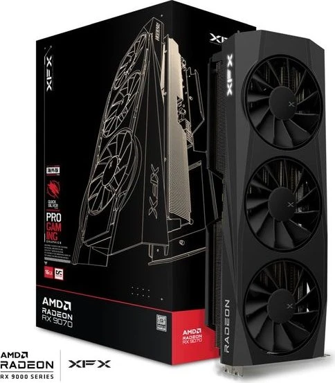 16 GB XFX Quicksilver Radeon RX 9070 OC Gaming Edition, 256bit GDDR6, HDMI, 3x DP, PCIe 5.0 x16 Grafikkarte + 6 % Shoop Cashback