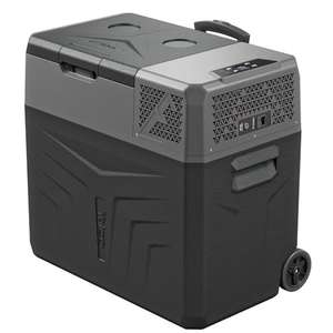 Yolco BCX50 Carbon Elektrische Kompressor-Kühlbox, App Steuerung per Bluetooth, 12/24 V und 230 V, für Auto, LKW, Boot, Camping Kühlschrank