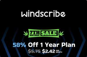Windscribe Pro für 29$ statt 69$ + über KwK Pro kostenlos erhalten.