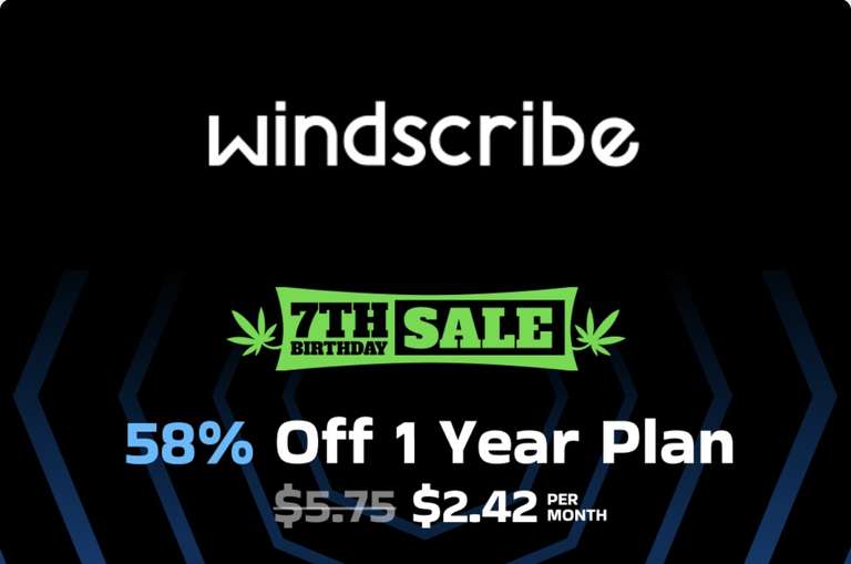 Windscribe Pro für 29$ statt 69$ + über KwK Pro kostenlos erhalten.