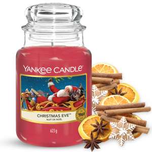 Yankee Candle Duftkerze| Christmas Eve | Brenndauer bis zu 150 Stunden|Große Kerze im Glas 623g (16,99€ möglich) (Prime Spar-Abo)