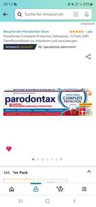 Parodontax Complete Protection Zahnpasta, 1x75ml, AMAZON PRIME SPARABO inkl. 5% Rabattgutschein