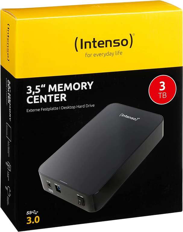 Intenso USB 3.0-HDD Memory Center, 3 TB, schwarz