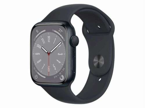 Apple Watch Series 8 GPS 45mm Aluminium Mitternacht Sportarmband
