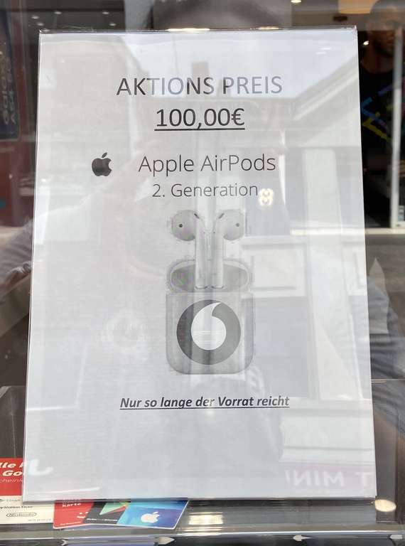 [Lokal Krefeld] Apple Airpods 2. Gen nur 100€