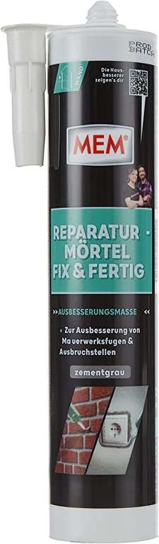 MEM Reparatur-Mörtel Fix & Fertig, Für Mauerwerksfugen und Ausbruchstellen, Für innen und außen, 300 ml für 5,99€ (Amazon Prime)