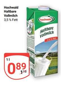 [Globus Hockenheim] Hochwald Haltbare Vollmilch 3,5 % Fett