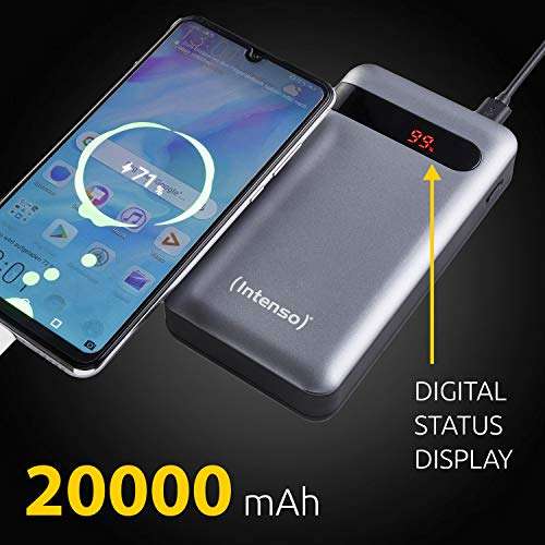 Intenso Powerbank PD 20000 - externer Akku mit Power Delivery & Quick Charge 3.0 (20000mAh) [Prime/Otto flat]