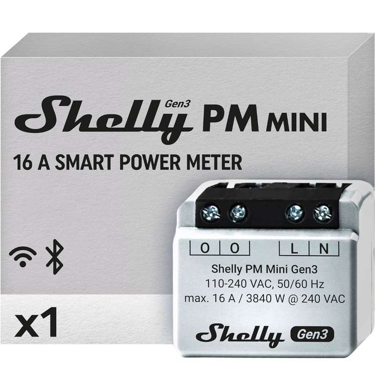 [Prime] Shelly PM Mini Gen 3 | 1-Kanal Strommesser (kein Relais) bis 16A