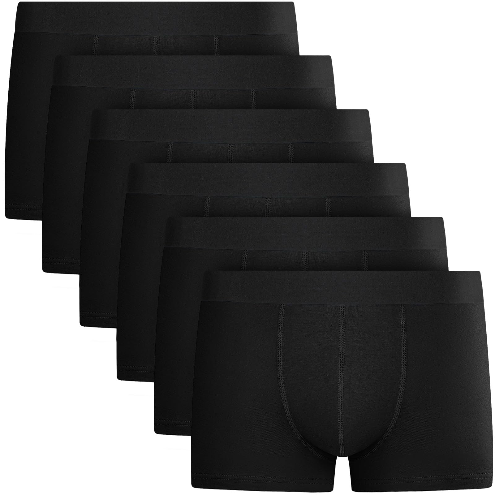 6er Pack QINCAO Herrenunterhosen 95% Baumwolle, OEKO-TEX STANDARD 100, Ohne Logoaufdruck