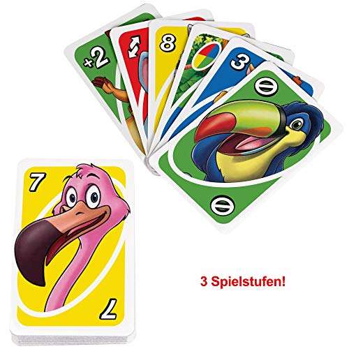 UNO Junior Kartenspiel von Mattel Games GKF04 - mit 56 Karten, Kartenspiel für Kinder ab 3 Jahren (Prime)
