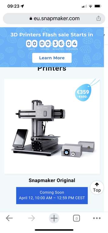 Snapmaker Flash Sale 3h, 3D Drucker u.a. F250 F350