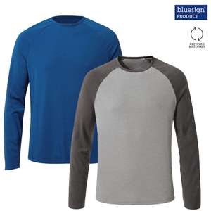 Craghoppers - 1st Layer Thermo - Herren Langarmshirt in blau oder grau (Material: 77% Polyester, 23% Viscose, aus 12 Flaschen recycelt)