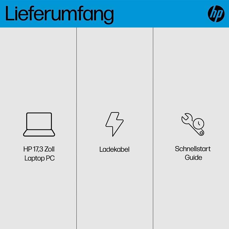 HP Laptop | 17,3 Zoll (43,9 cm) FHD IPS Display | AMD Ryzen 3 7320U | 8 GB RAM | 256 GB SSD | AMD Radeon-Grafik