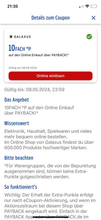 Iphone 15 128GB - Payback Coupon für eff. 740,05€