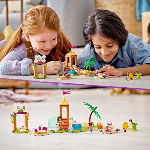 (Prime) LEGO 41698 Friends Tierspielplatz, Spielset mit Tieren, Rutsche und Andrea