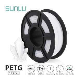 SUNLU PETG 3D Drucker Filament 1,75mm (schwarz, weiß oder grau)