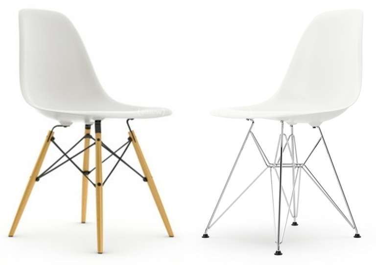 Vitra Eames plastic side chair weiß DSW für 349,20 € oder DSR für 242,50 € [Wohn-Design,Ausstellungsstücke], Design: Charles&Ray Eames