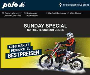 Polo Motorrad: Sunday Special z.B. Snopa WP Thermojacke 149,99 statt 249,99, IXS Tour LT beheizte Handschuhe 174,99 statt 249,95