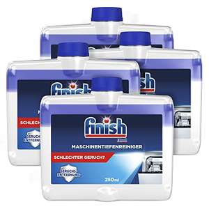 [PRIME/Sparabo] 4er Pack Finish Maschinentiefenreiniger – Flüssiger Reiniger gegen Kalk & Fett für eine saubere Spülmaschine, 4x250ml