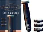 King C. Gillette Style Master Herren Barttrimmer mit drei Aufsätzen (4D-Klinge, 360°-Griff + Schwenkkopf, Kabellos, Wasserdicht)