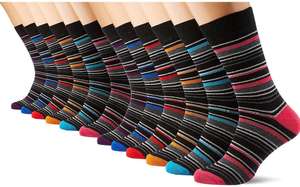 Amazon Prime - FM London Herren Socken Multi-Stripe, 12er Pack