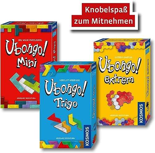 Ubongo! Mini - Mitbringspiel, Das Wilde Puzzle-Spiel, Legespiel ab 7 Jahre für 1-4 Personen von Kosmos für 4,99€ (Prime/Rossmann Abh) 712679