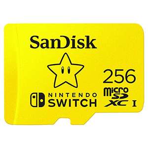 SanDisk microSDXC UHS-I Speicherkarte für Nintendo Switch 256 GB (V30, U3, C10, A1, 100 MB/s)