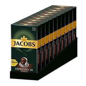 10er-Pack Jacobs Kapseln Espresso Intenso (100x Kapseln, Intensität 10, Koffeinhaltig, Gemahlener Röstkaffee) für 17,99€ inkl. Versand