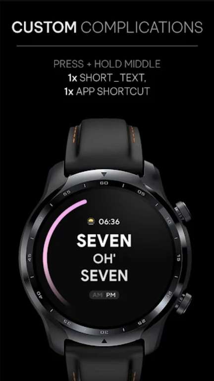 (Google Play Store) Awf Lines: Text Watch face (WearOS Watchface)