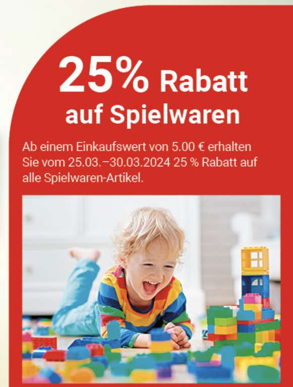 [Globus Rostock / Neubrandenburg] 25% Rabatt auf Spielwaren ab 5€ Einkaufswert - regional anders, teilweise 20% - Lego, Playmobil und mehr