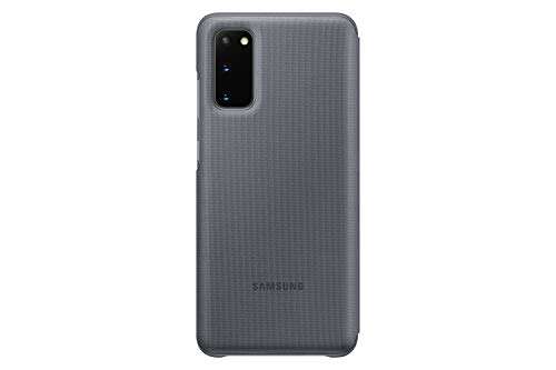 Samsung LED View Smartphone Cover EF-NG980 für Galaxy S20 | S20 5G Handy-Hülle, LED-Anzeige, Grau - 6.2 Zoll (Prime, MM/Saturn)