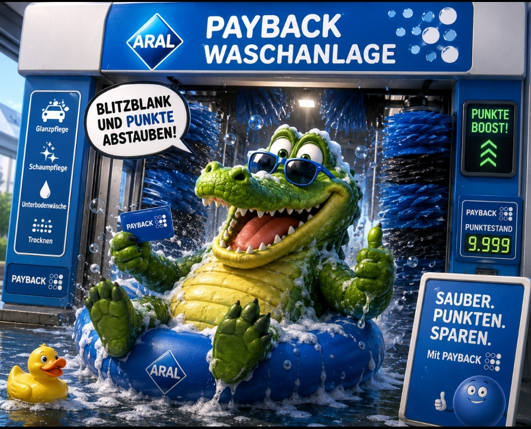 Aral / Payback Auto Wäsche ab rechnerisch 3,56€ nur zahlbar in Payback Punkte