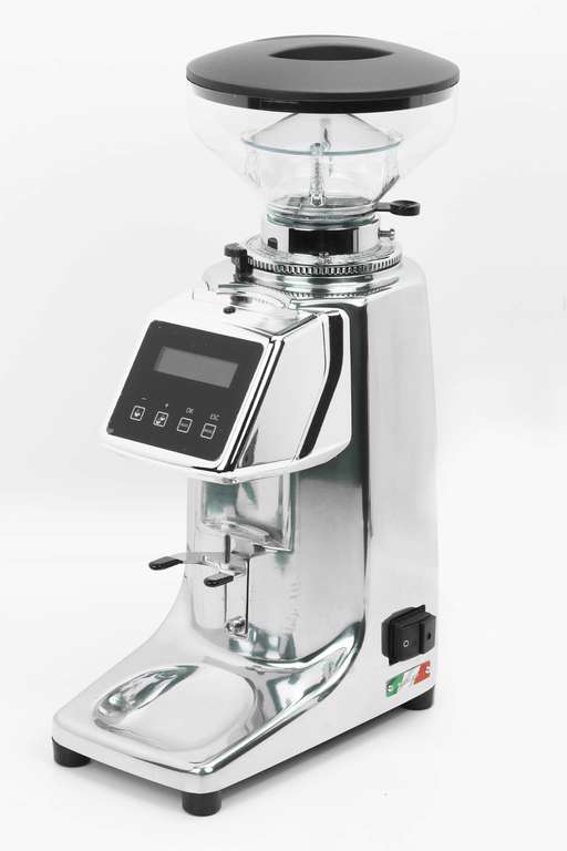 Quamar M80/T bzw M80/TP Espressomühle, mehrere Farben, kleine Gastromühle mit 63mm Mahlscheiben, Timer und Touch-Display/-screen [Rimprezza]