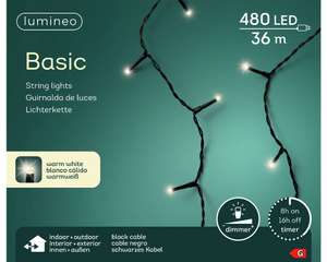 Lumineo Basic 480 LEDs Lichterkette 36m warmweiß für 15,95€ inkl. Versand (Zurbrueggen)