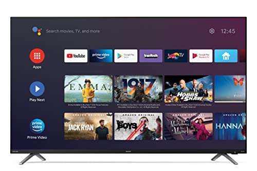 [Amazon] SHARP 50DN6EA Android TV 126 cm (50 Zoll) 4K Ultra HD LED Fernseher (Smart TV ohne Rahmen, Harman Kardon, Dolby Atmos) [MJ 2021]