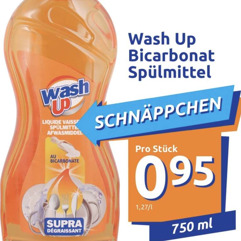 Wash-Up Bicarbonat Spülmittel 750ml Fl. für 95 Cent bei Action