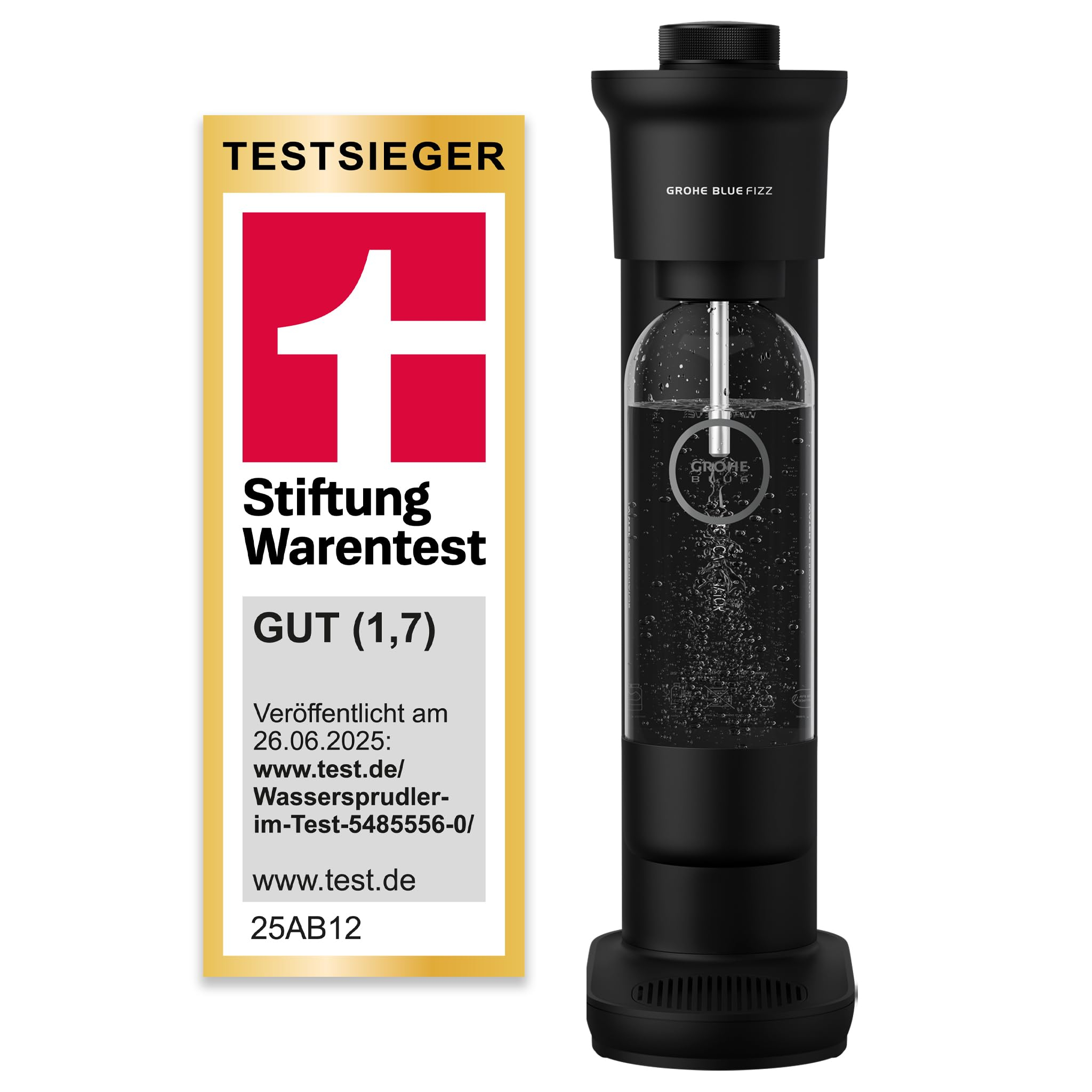 GROHE Blue Fizz Starter Set, Wassersprudler Testsieger Sodastream Alternative