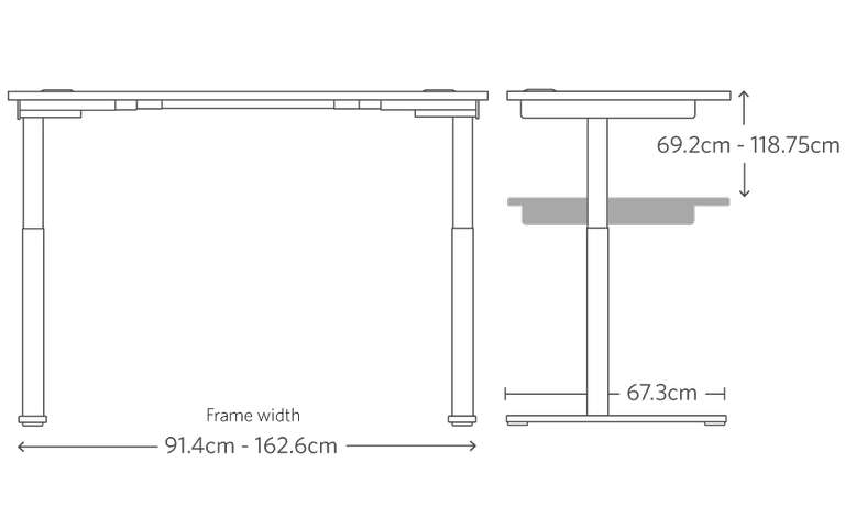 Fully Remi mit Bambus-Tischplatte - höhenverstellbarer Schreibtisch mit 15 Jahre Garantie
