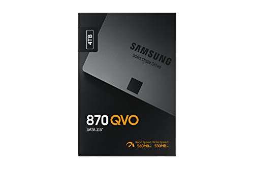 [Amazon] Samsung Festplatte 870 QVO MZ-77Q4T0BW, 2,5 Zoll, intern, SATA III, 4TB SSD