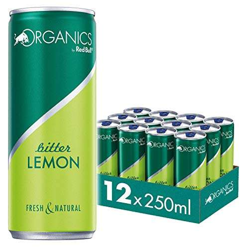 Organics by Red Bull Bitter Lemon - 12er Palette Dosen - Bio-Erfrischungsgetränke (mit Prime Spar-Abo 15% 9,10€ möglich )