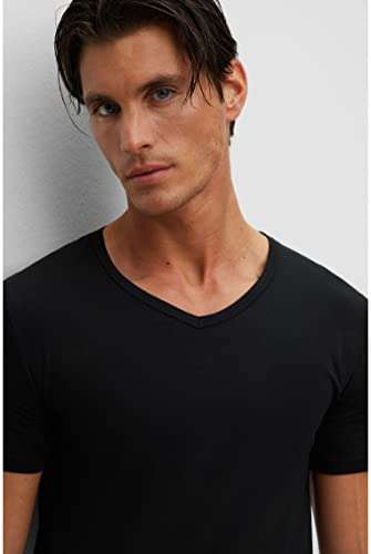 BOSS Herren V-Neck T-Shirt, 2er Pack, Slim Fit Gr S bis XXL für 26,95€ (Prime/Zalando Plus)