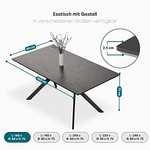 Moderner Esstisch verschiedene Größen 160-240x90cm (Amazon Marketplace)