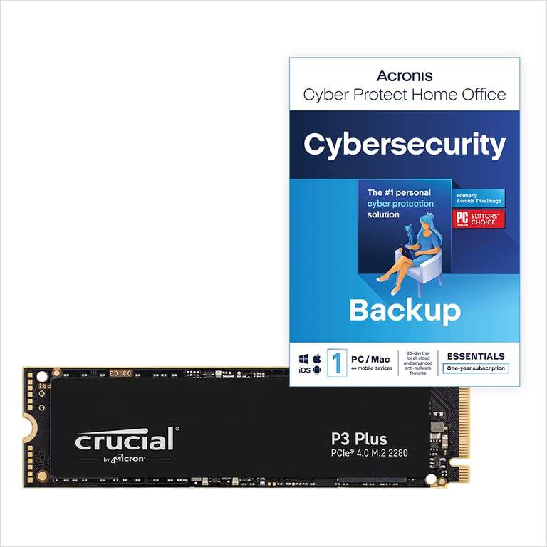 [Amazon] Crucial P3 Plus 1TB M.2 PCIe Gen4 NVMe Interne SSD - Bis zu 5000MB/s - CT1000P3PSSD801 (Acronis Edition)
