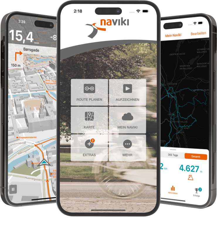 Fahrrad-App Naviki, alle Funktionen 3 Monate kostenlos