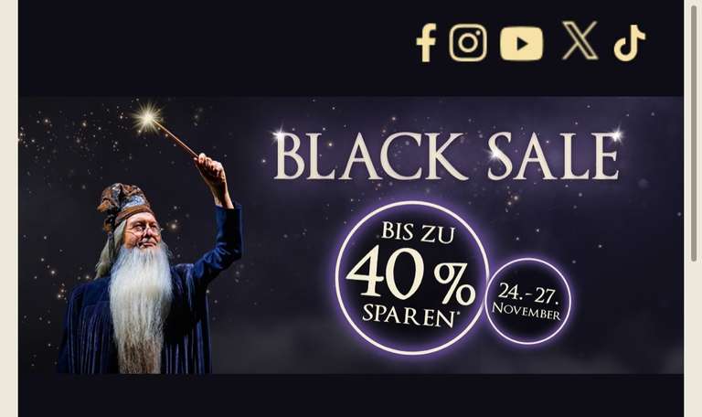 40 Prozent Rabatt auf Tickets für Harry Potter und das verwunschene Kind in Hamburg Black Friday