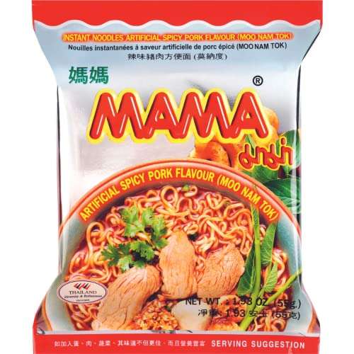 [Amazon & Preisfehler] MAMA - Instant Nudeln Moo Nam Tok „Spicy Pork“ (30 X 55g)