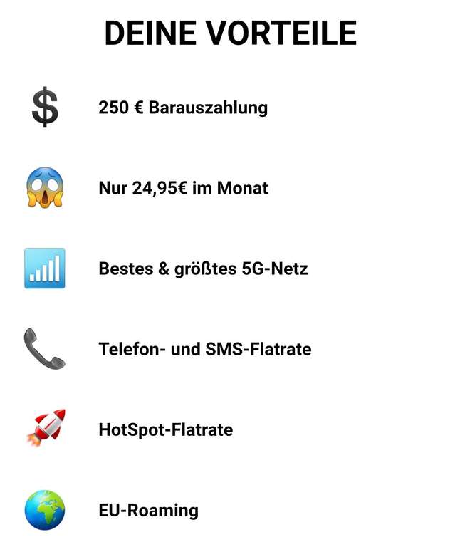 Telekom MagentaMobil M Young 40 GB 24,95 € mtl. statt 39,95 € mtl. plus 250 € Barauszahlung (lokal)