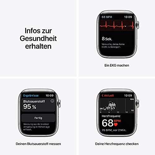 [Amazon WHD] Apple Watch Serie 7 Edelstahl (GPS + Cellular, 45 mm) - wie neu