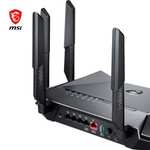 MSI Radix AX6600 WiFi 6 Tri-Band Gaming Router - Schnelles WLAN mit bis zu 6600 Mbit/s (5GHz, 2,4GHz Wireless), AI QoS Priority
